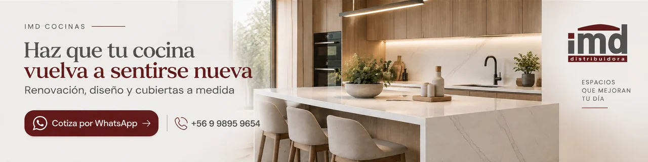IMD Cocinas: renovación, diseño y cubiertas a medida. Cotiza al +56 9 9895 9654.